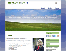 Tablet Screenshot of annetdelange.nl